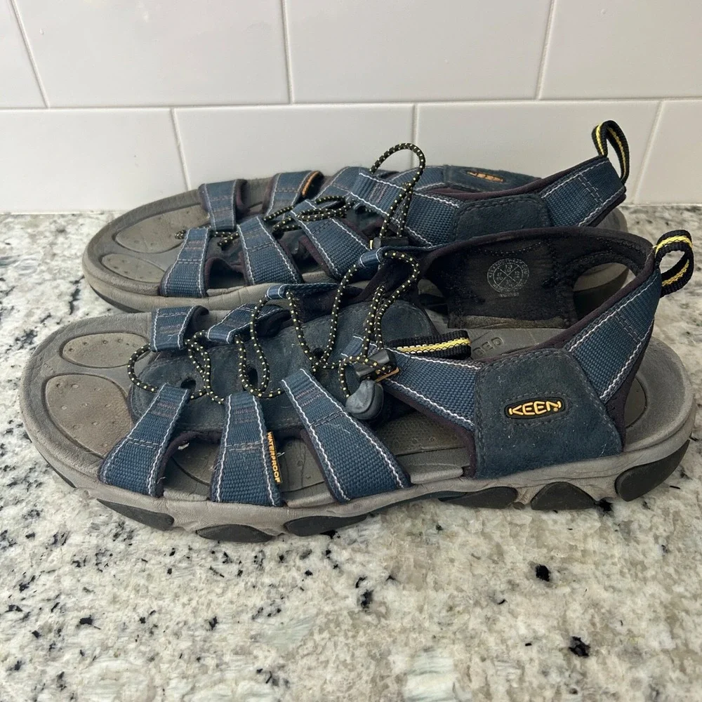 KEEN Men's Newport H2 Closed Toe Water Sandals 1001931 Size 13 Blue Gray